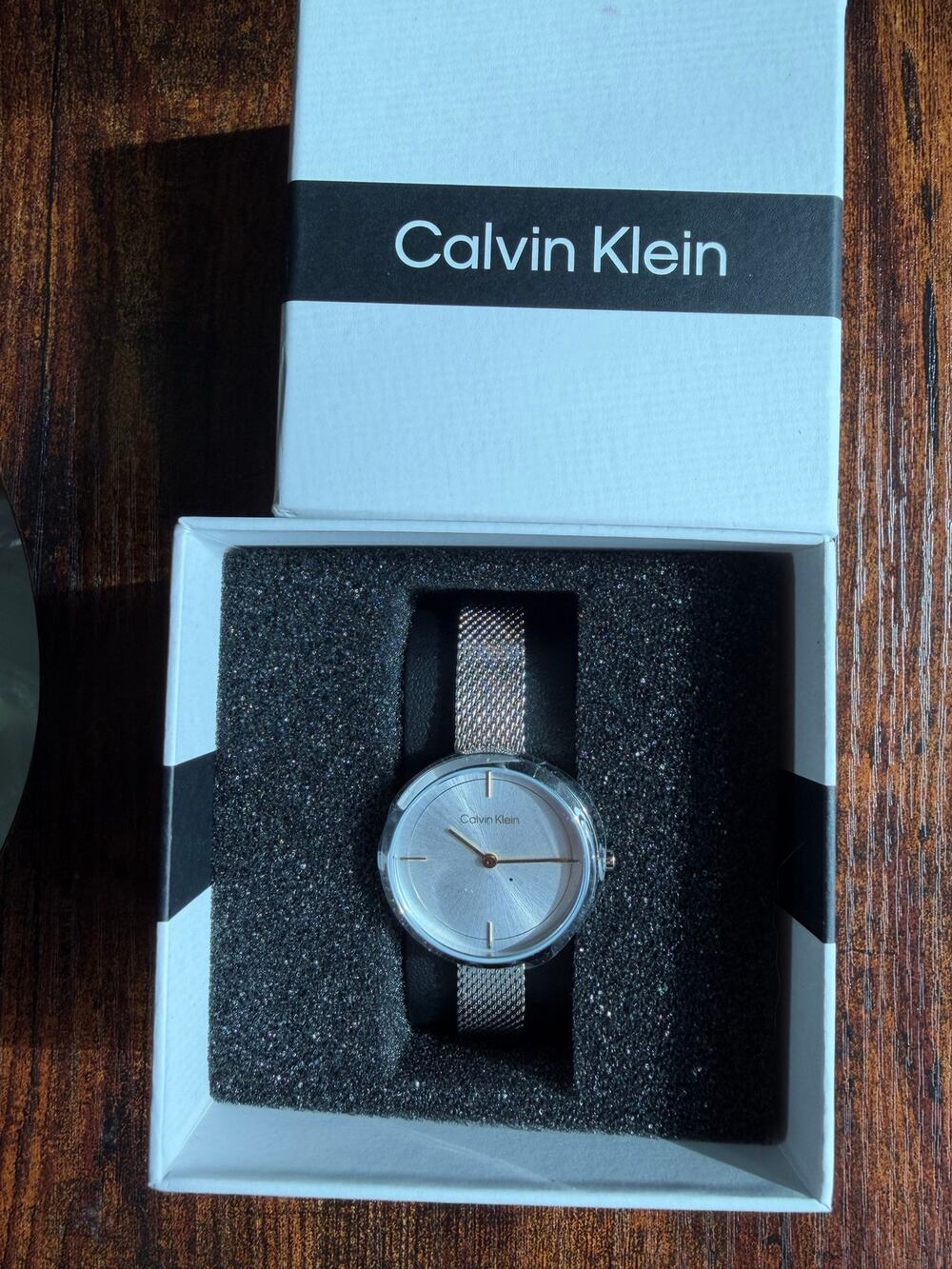 Calvin Klein Women's Silver-Tone Stainless Steel Mesh Bracelet Watch